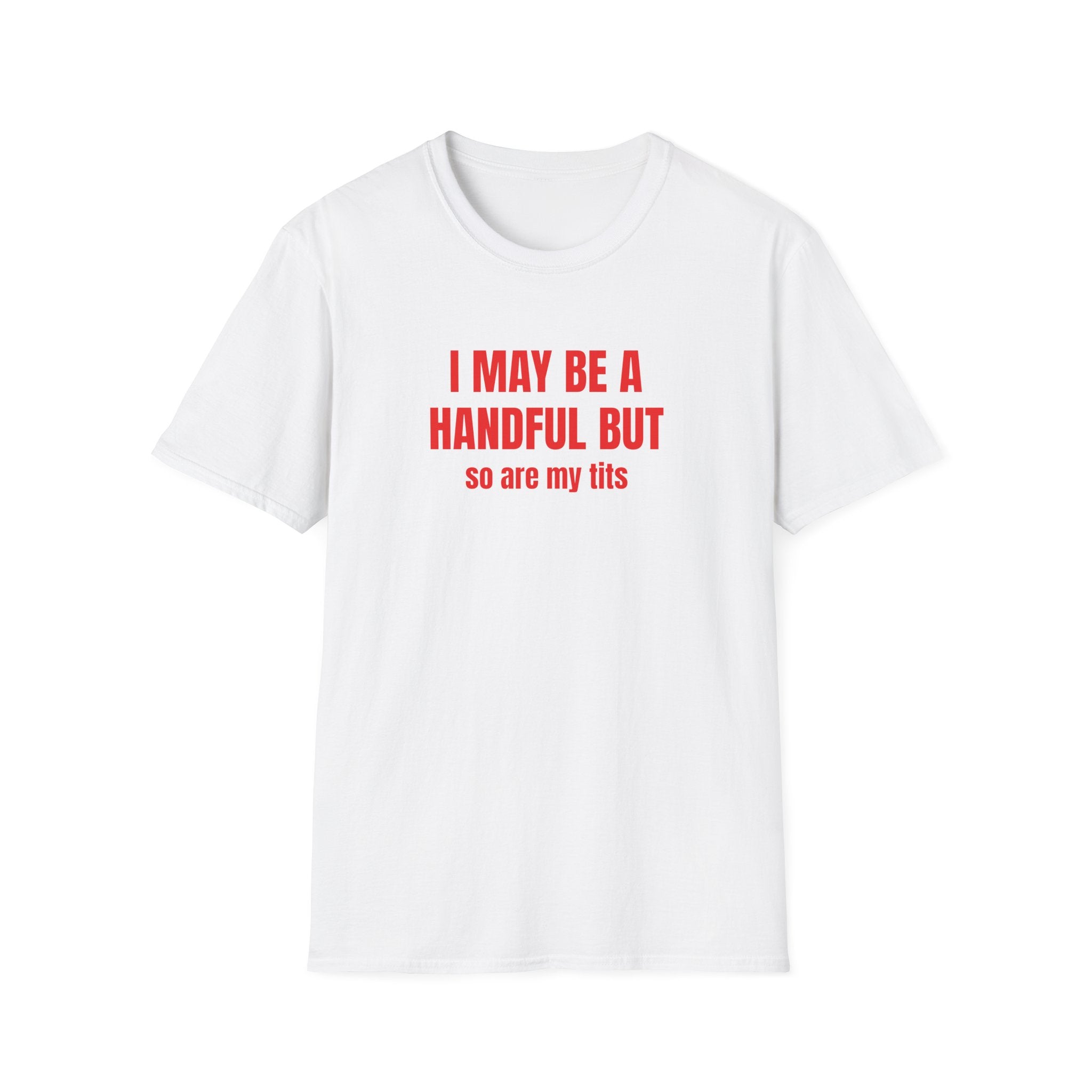 I MAY BE A HANDFUL BUT SO ARE MY TITS T-SHIRT
